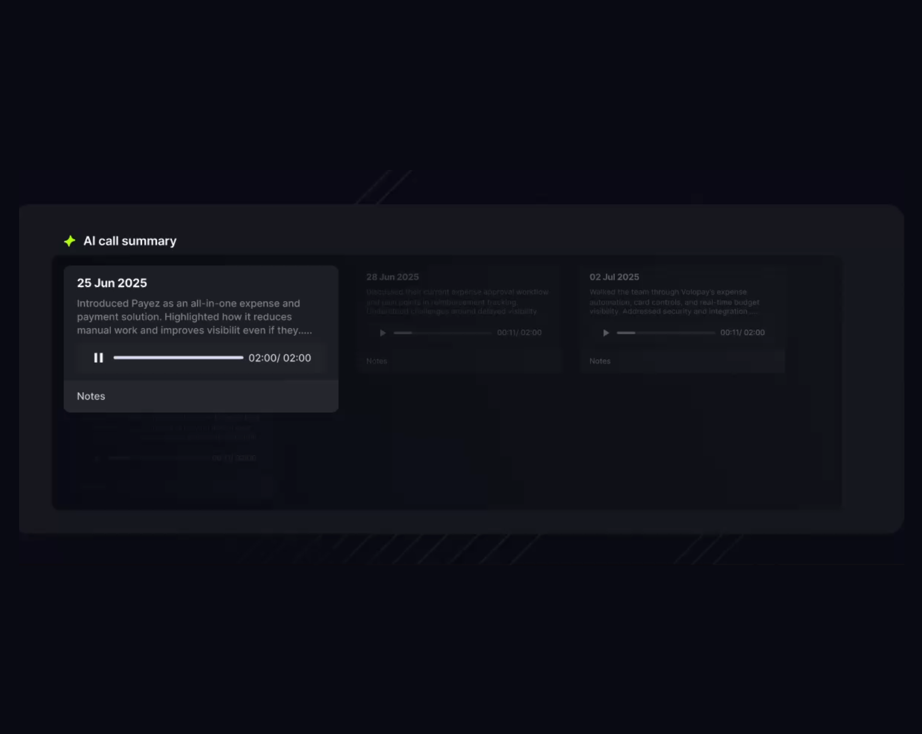 AI call summary